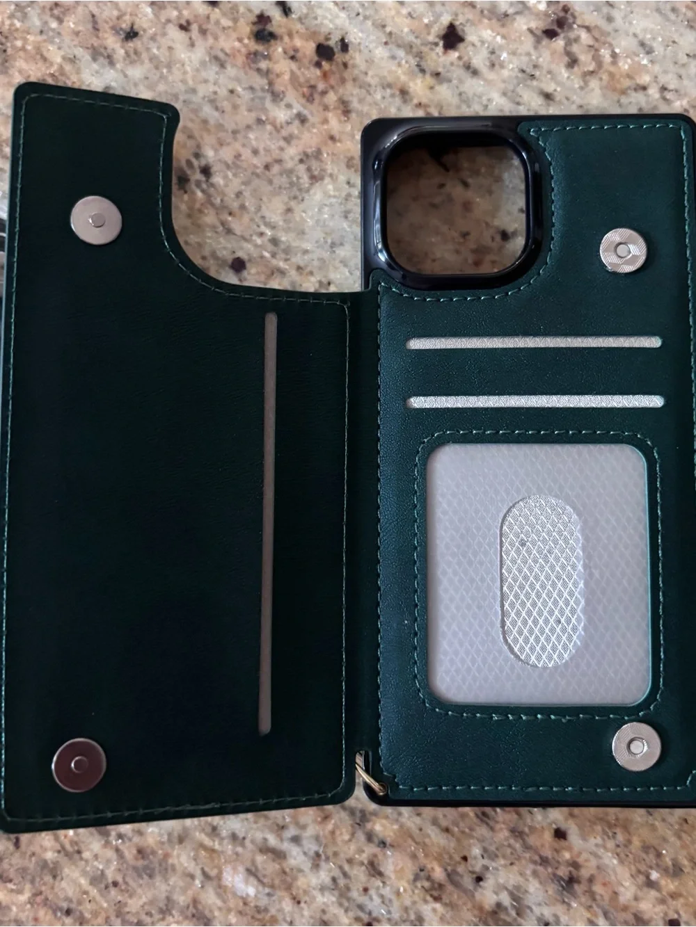 Wynter Green Crossbody Wallet Phone Case with Detachable Strap